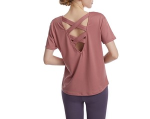 Camisetas de algodón orgánico 100% para mujer, ropa de estilo de lujo de gran tamaño, a granel, ajustada, elegante, precio barato - Product Image 2