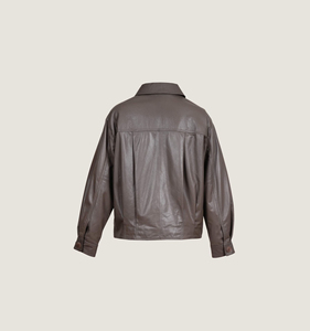 Chaqueta de Cuero Negra al por Mayor Directo de Fábrica para Hombre y Mujer, Diseño Sólido, Tela de Lona, Tinte Liso, Logotipo Frontal, Transpirable para Exteriores - Product Image 6