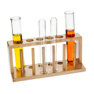 Soporte de madera para tubos de ensayo con 6 orificios y 6 clavijas - Product Image 1