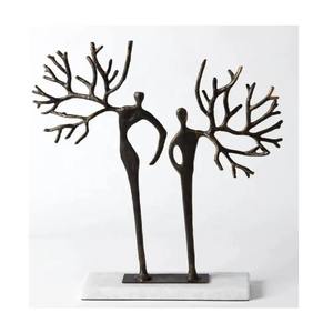 Figurine décorative de conception antique Objet de table Accent sculptural artistique pour l'intérieur de bureau à domicile de luxe et les cadeaux spéciaux - Product Image 5