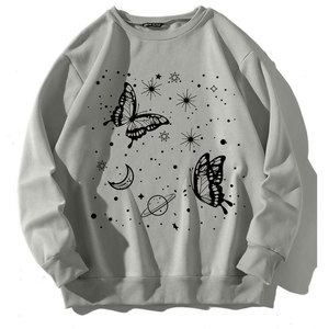 Trend Inspired Winter Street Style 100% Cotton Fleece Comfortable Breathable Eco-Friendly Relaxed Fit Women Sweatshirt Front for - Product Image 1