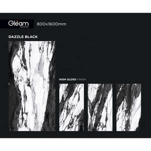 Dazzle Black 800x1600mm Antideslizante GVT Porcelana Azulejos Pared y Suelo Ceramika para Sofisticación de Oficina - Product Image 1