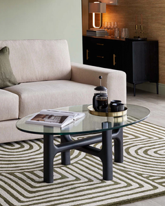 Custom Hand Tufted Modern Solid Color Wool <b>Rug</b> Green Cream PET Friendly Non-Slip for Living Room Bedroom Outdoor or <b>Picnic</b> Use - Product Image 2