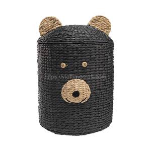 Top Selling Bear Shape Water Hyacinth Woven Storage <b>Basket</b> Vietnam Wholesale Container/Storage Solution - Product Image 2