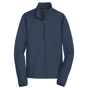 Chaqueta Cortavientos Personalizada para Hombre, Informal, Holgada, de Tejido Softshell, Resistente al Viento, con Cuello Alto, Cremallera de Poliéster y Lona, para Otoño - Product Image 1