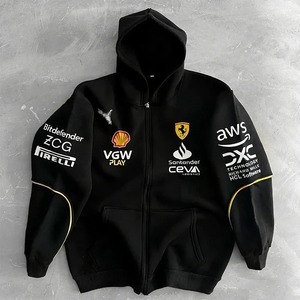 Giacca da Moto Invernale Vintage F1 per Uomo |   Stile Personalizzato per Auto da Corsa |   Felpa con Cappuccio Reversibile Stile Ford Motorsport Streetwear - Product Image 4