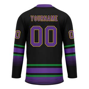 Venta al por Mayor de Camisetas de Hockey sobre Hielo de Poliéster Transpirable de Secado Rápido por Sublimación de Alta Calidad, Ropa Deportiva Personalizada para Equipos, Unisex, para Entrenamiento - Product Image 2