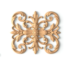 Meubles en bois sculpté antique non fini personnalisé Onlays intérieurs décoratifs pour la maison Armoires de cuisine pieds OEM - Product Image 2