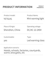 Alarme anti-effraction de qualité usine lampe de sécurité LED Flash Light pour coulissante/Garage/porte/porte/ouvreur/barrière YET6141