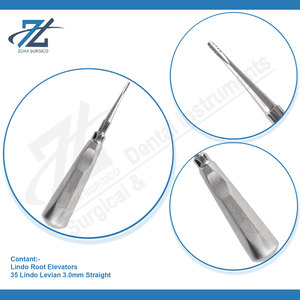 Lindo Levien 3,0mm elevador de raíz recta alemán de alta calidad de acero inoxidable elevador de extracción Dental fabricante Pakistán - Product Image 4