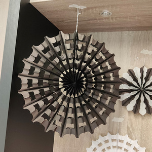 Vajilla elegante para fiesta de Halloween, Navidad y Acción de Gracias, suministros de decoración de abanicos de papel al por mayor - Product Image 1