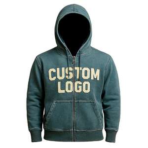 Novedades, Sudaderas Casuales de Estilo Urbano con Bolsillos Laterales con Cremallera y Lavado Vintage, Logotipo Personalizado, 100% Algodón, Invierno, Pedrería - Product Image 4