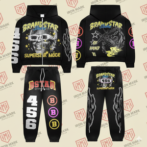 Ensemble de survêtement en molleton lourd pour hommes en gros, 100% coton, antibactérien, respirant, impression de logo, taille XL - Product Image 3