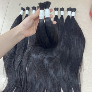 100% Extensions de cheveux humains vietnamiens vierges Remy droites en vrac avec toutes les cuticules alignées - Product Image 6