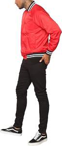 Chaqueta universitaria clásica de nailon, ropa de calle bordada personalizada, prendas de vestir exteriores para marcas de ropa y boutique de moda al por mayor - Product Image 5