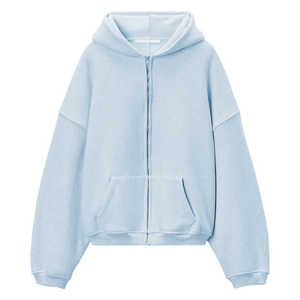 Sudaderas con capucha de lana de algodón 100%, diseño bordado de patrón sólido, estilo informal para hombre, cuello con capucha de gran tamaño, longitud larga, ajustado para otoño - Product Image 3