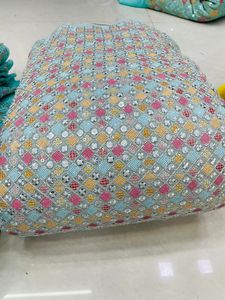 Excellente qualité broderie Georgette quatre séquence tissu pour robe de mariée fabrication de fournisseur indien - Product Image 5