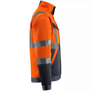 Hi Vis เสื้อแจ็คเก็ตทํางานผู้ชายก่อสร้างเครื่องแบบการมองเห็นสูงเสื้อผ้าสวมใส่เพื่อความปลอดภัยสวมใส่ทํางานแถบสะท้อนแสงแบบกําหนดเองสําหรับผู้ชาย - Product Image 3