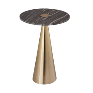 Muebles de moda hechos a medida, mesa auxiliar con acabado dorado, mesa auxiliar de estilo moderno de estilo contemporáneo, muebles de sala de estar - Product Image 3