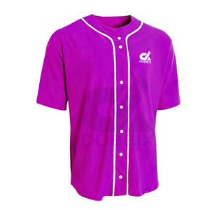 Men's High Quality Customized Logo Professional <b>Baseball</b> Uniform 100% Polyester Breathable V-neck with Front Logo - Product Image 4