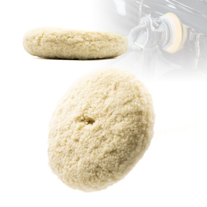 แผ่นขัดขนสัตว์ธรรมชาติสองด้านความเงางาม7นิ้วแผ่นขัดแบบเปียกขั้นตอนเดียวกำจัดรอยขีดข่วนใช้งานได้กับ OEM 1500-3000 - Product Image 6