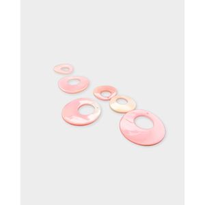 Componente de Joyería: Anillo Redondo de Concha Rosa - Product Image 3
