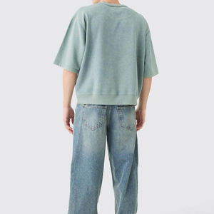 Camisetas para hombre, el mejor Material, tela lavada con ácido, nuevo estilo, camisetas para hombre, venta al por mayor, camisetas transpirables para hombre con lavado ácido - Product Image 3