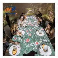 Projecteur 3D interactif pour restaurant Projection intérieure immersive de sol mural pour salle de mariage