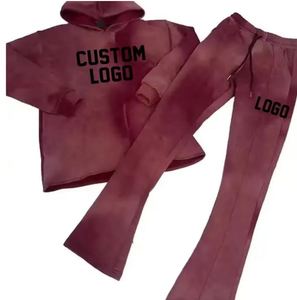 Survêtements décontractés pour hommes, vêtements de course lourds et unis, survêtements délavés à l'acide pour hommes, nouvel arrivage - Product Image 2