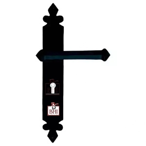 POIGNÉE DE LEVIER EN FONTE SUR PLAQUE bonne qualité noir mat moderne poignée de porte en fonte poignée de porte intérieure levier poignées de porte - Product Image 2