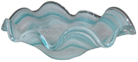 Décoration d'intérieur de luxe Tammaro Home Petalo Teal en verre de Murano, design artisanal italien haut de gamme