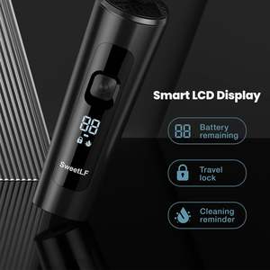 Afeitadora Eléctrica Rotativa Recargable para Hombre, Impermeable, para Uso en Seco y Húmedo, Recortadora de Barba con Pantalla LED, Bloqueo de Viaje, Triple Cuchilla, para Uso en Autocaravanas - Product Image 4