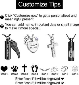 Collar de cremación de urna con grabado de pez plateado para cenizas, urna para cenizas humanas en memoria amorosa de papá, medallón de pesca, tamaño personalizado - Product Image 2