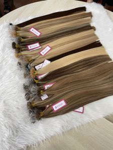 F-tip Kératine Luxe Qualité Cheveux Raides Crus Vierges Vietnamiens Trame de Cheveux Humains Teints en Rouge Sans Perte ni Enchevêtrement - Product Image 5