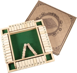 Jeu de dés traditionnel en bois Shut the Box | Jeu de famille et de fête | OEM/ODM disponible jeu fait main coffret cadeau pour adultes par AYAANS - Product Image 6