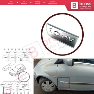 ตราสัญลักษณ์โครเมียม BSP563-1 1.6 16V รุ่น 8200209130 ด้านซ้าย สำหรับรถยนต์ Megane MK2 Scenic MK2 - Product Image 5