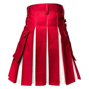 Kilt écossais rouge pour homme, plissé blanc, style moderne des Highlands, collection 2026 - Product Image 5