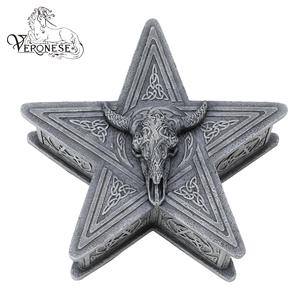 Veronese ดีไซน์-รูปปั้นวัวห้าแฉกกล่องประดับด้วยเรซิ่นตกแต่งบ้าน - Product Image 2