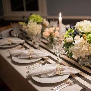 ห่วงรัดผ้าเช็ดปากโลหะกระดาษทรงกลมสำหรับงานปาร์ตี้สามารถจัดชิ้นกลางได้ของตกแต่งบ้านไม่เหมือนใคร - Product Image 6