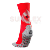 Chaussettes de football multicolores antidérapantes - Chaussettes en nylon/coton/silicone tricotées durables, respirantes, écologiques, avec logo personnalisé