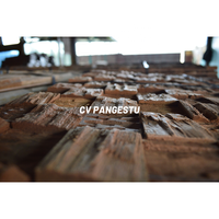 PANGESTU Panneau mural moderne 3D géométrique en bois de teck recyclé, insonorisé et imperméable, PVC WPC MDF pour la maison, le divertissement et le commerce
