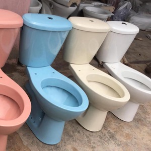 Inodoro de dos piezas montado en el suelo modelo italiano con artículos sanitarios de cerámica de alta calidad hechos en India multicolor - Product Image 1