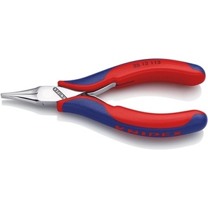 For KNIPEX Electronics <b>Pliers</b> Overall Length 115mm Flat Jaws Type 1 Multi-Component Grips - Product Image 1