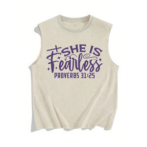 Camisetas sin mangas para hombre personalizadas talla de EE. UU. 100% algodón Classic Muscle Tee tejido de punto - Product Image 1