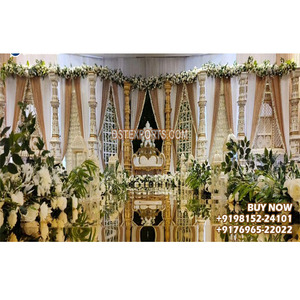 การตกแต่งเวทีงานแต่งงานแบบดั้งเดิมของชาวทิมัลี งานแต่งงานแบบฮินดูที่งดงาม งานเลี้ยงต้อนรับแบบอินเดียใต้ที่ยิ่งใหญ่ - Product Image 1