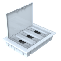 Boîte de distribution encastrée Yavuz Pano Aydinlatma POLI 019-B blanche IP40 en plastique ABS PC 390x535x107 mm 45 MCB 2,52 kg