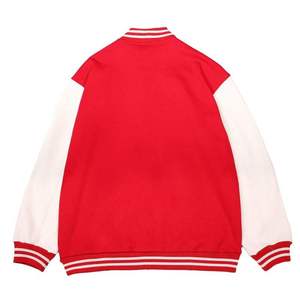 <b>Baseball</b> Varsity <b>Men's</b> Winter <b>Jackets</b> Canvas Stand Collar Front Logo Customized OEM Service Winter Waterproof Windproof Blank - Product Image 3