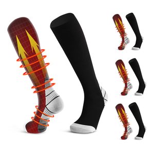 Wholesale 20-30mm Crew Knitted Summer Breathable Nylon/Cotton <b>Running</b> Men Women Athletic Compression <b>Socks</b> - Product Image 1