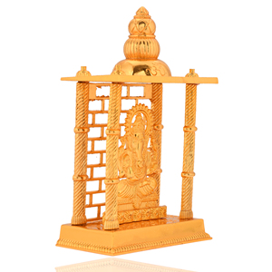 Brass Ganesh Ji <b>Statue</b> Idol Murti Hindu Pooja Decoration for Home Mandir and Diwali Puja Premium Metal Crafts - Product Image 3