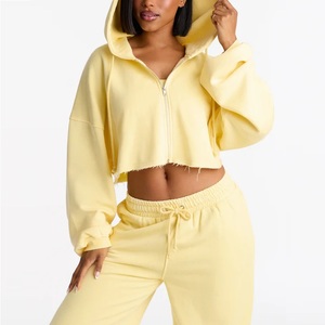 New Arrival 2025 Solid Winter Casual Fleece Hoodie <b>Hooded</b> <b>Cardigan</b> Regular Fit Stacked Micro Flared Pants Two-Piece Set Made - Product Image 3